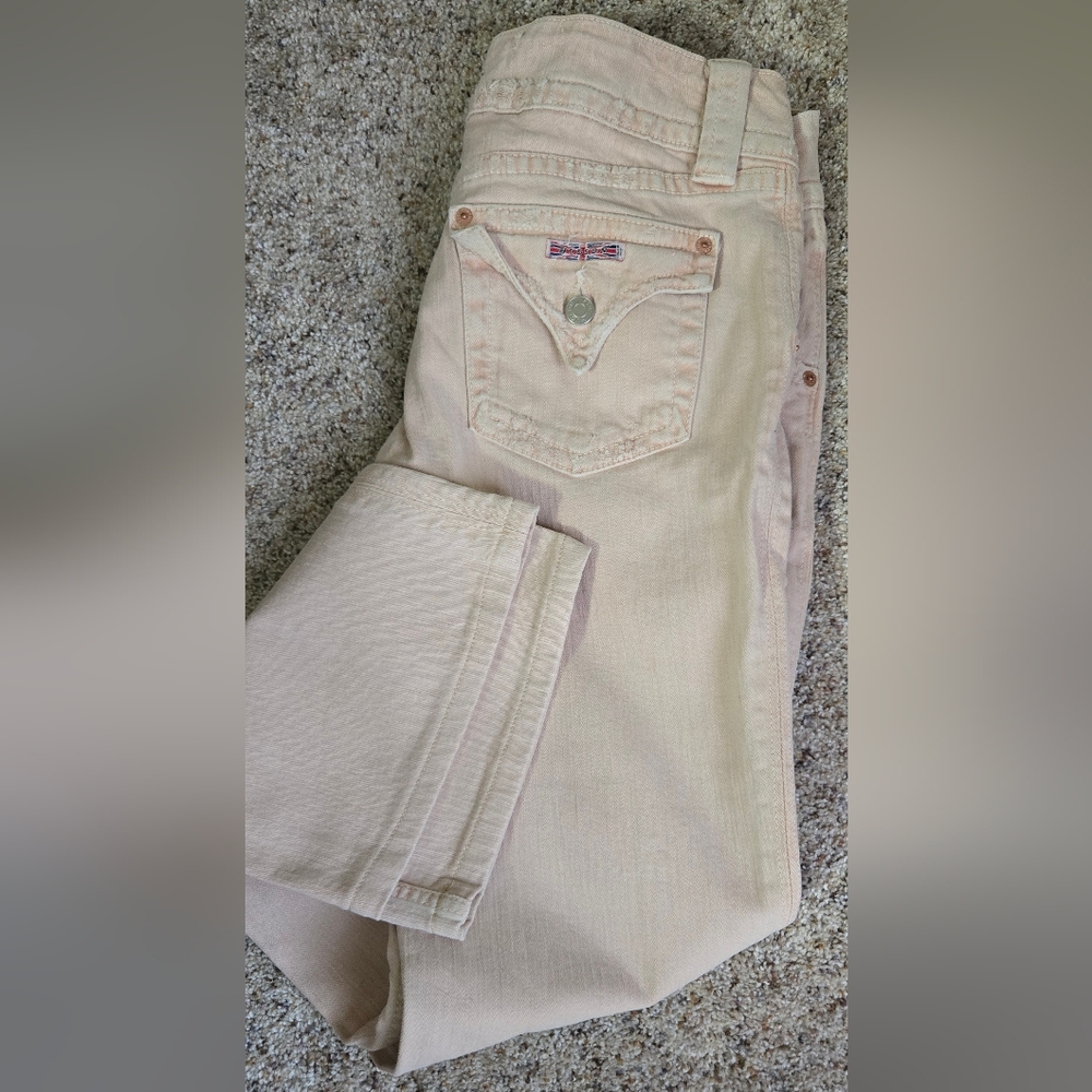 HUDSON Original Peach Washed Back Flap Pockets Womens Size 32 Nice
